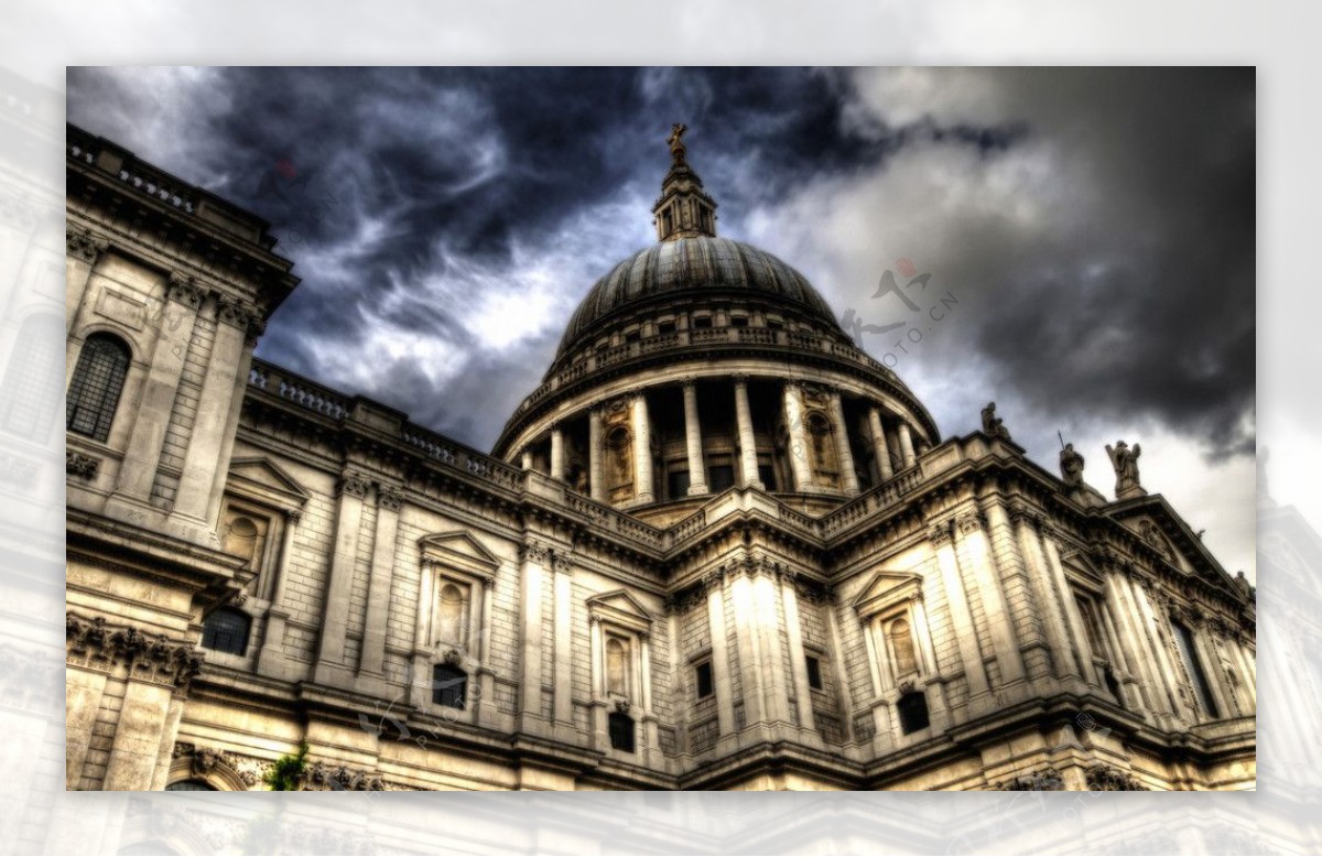 风景名胜建筑景观自然风景旅游印记伦敦英国圣保罗大教堂图片