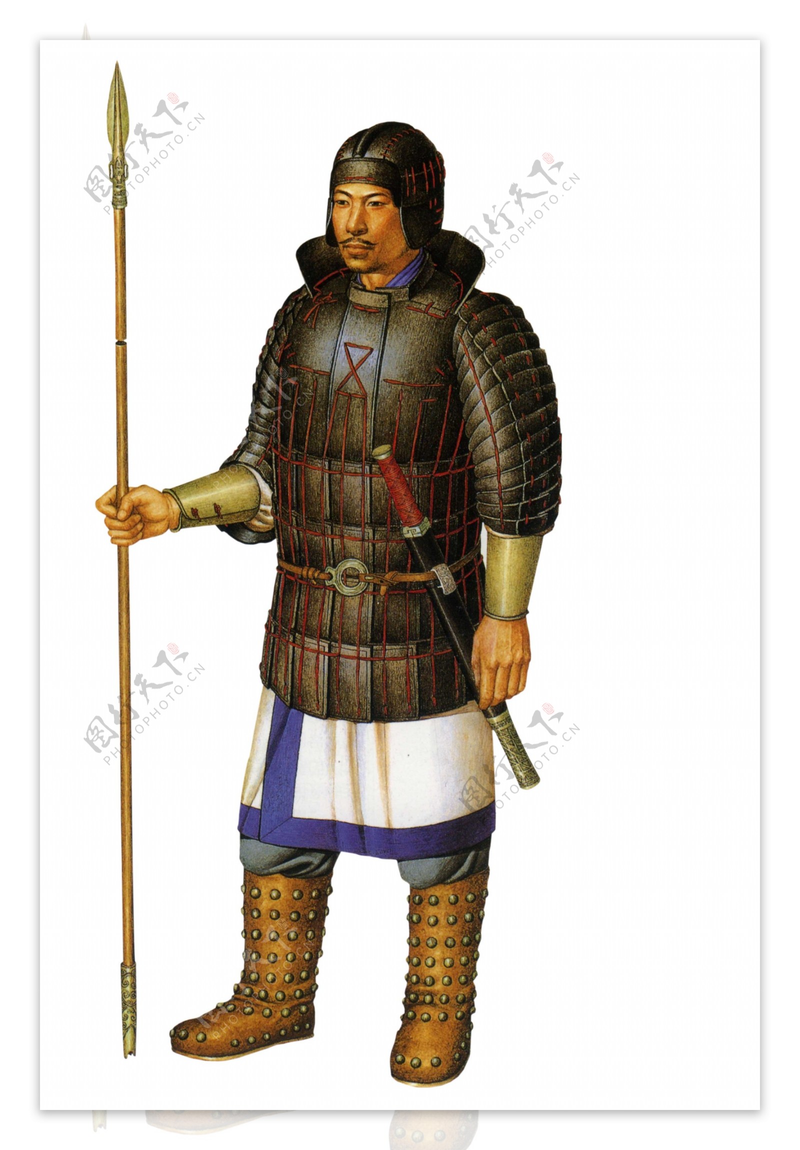 仿中国古代将军盔甲cos武将兵古装铠甲头盔蒙古戏服 演出服装可穿-阿里巴巴