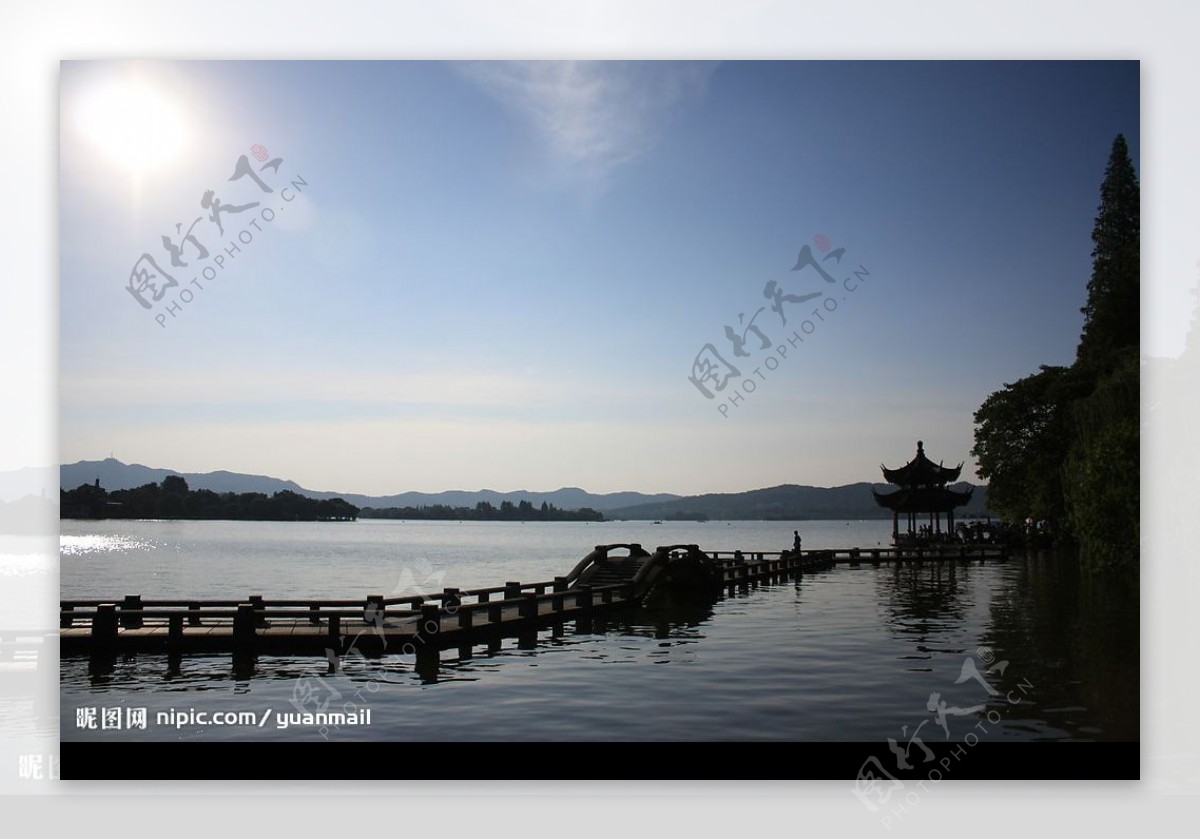 杭州西湖长桥公园图片