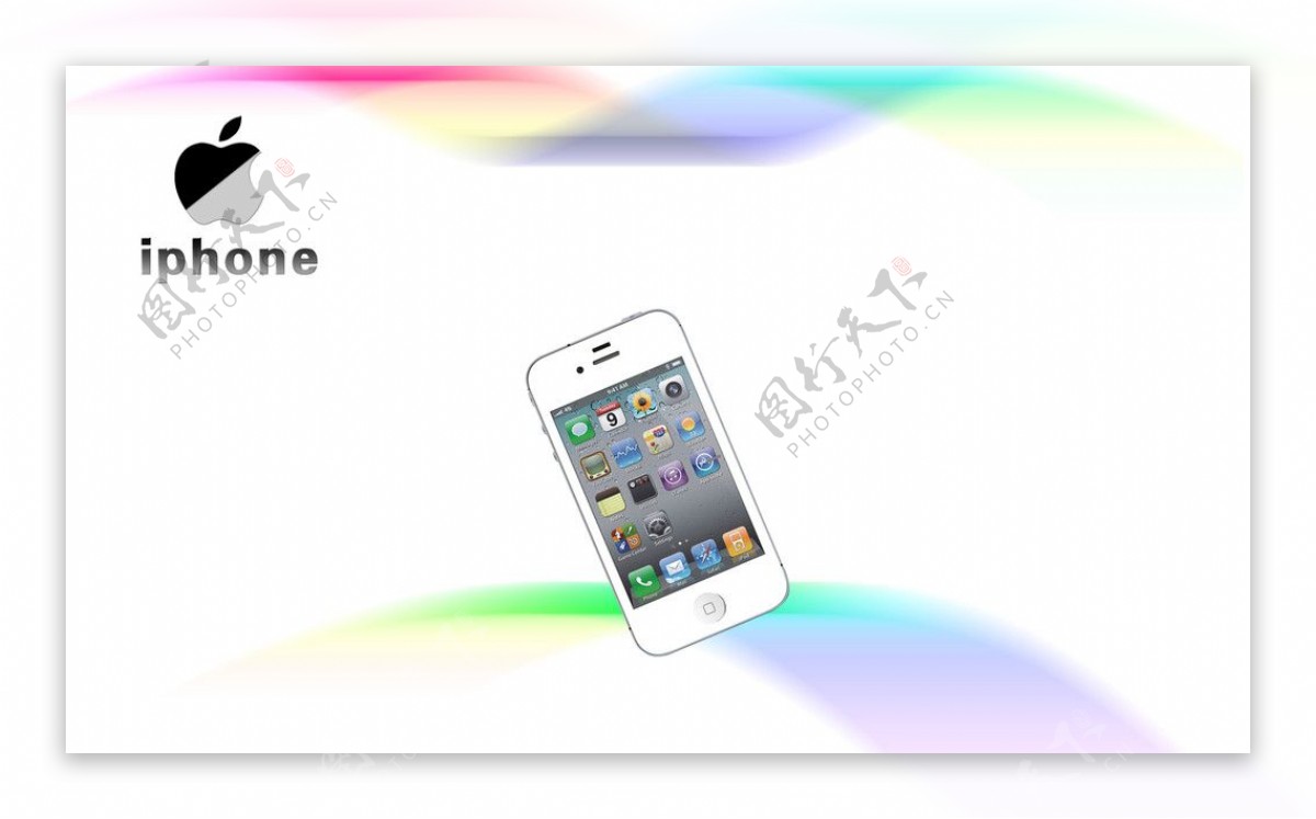 白色iphone苹果手机设计图片