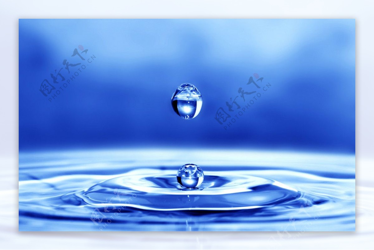 蓝色的水滴图片