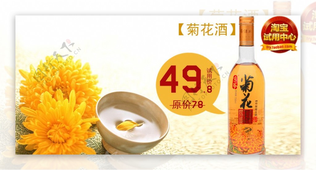 菊花酒网页广告图片