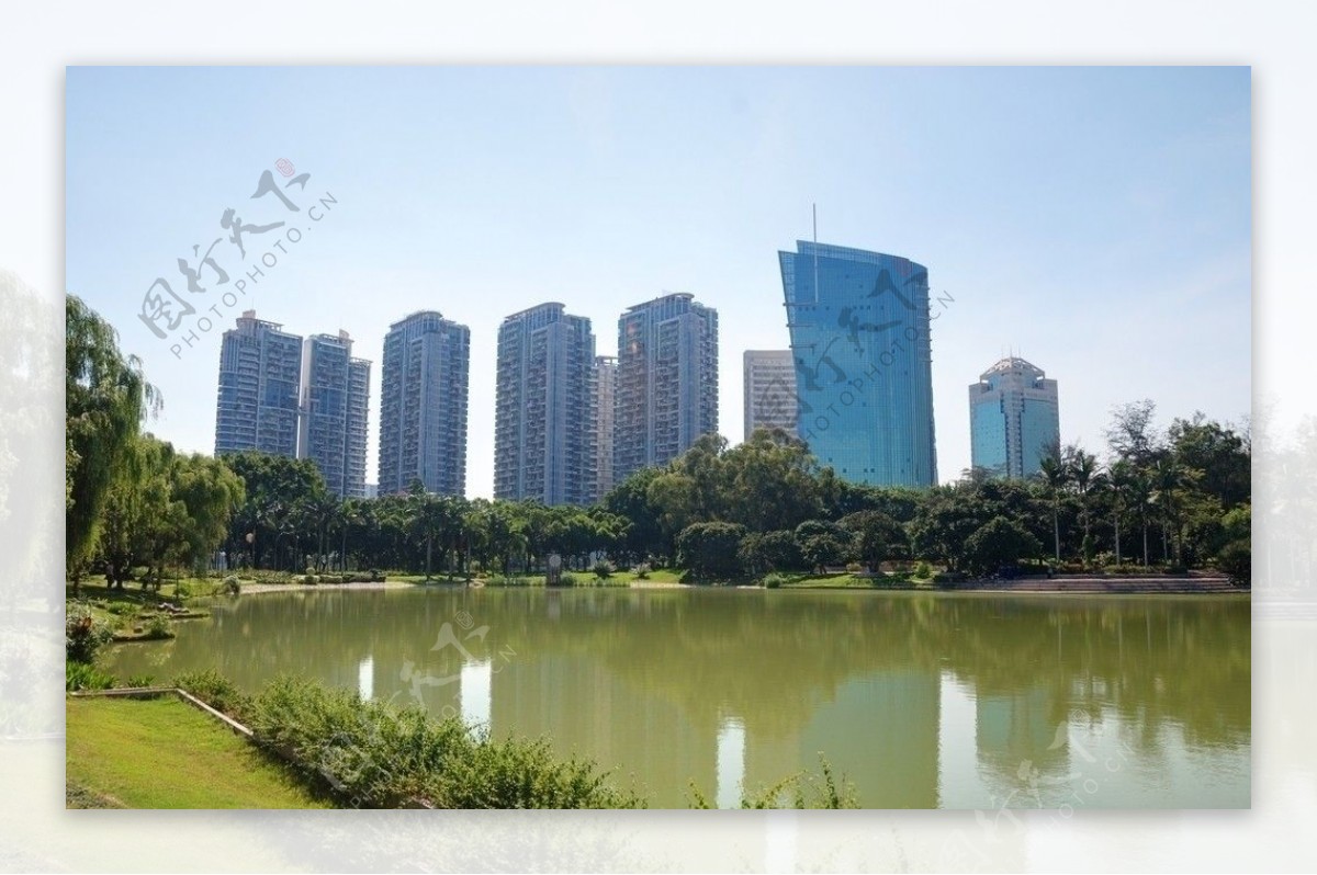 深圳大学里的湖面图片