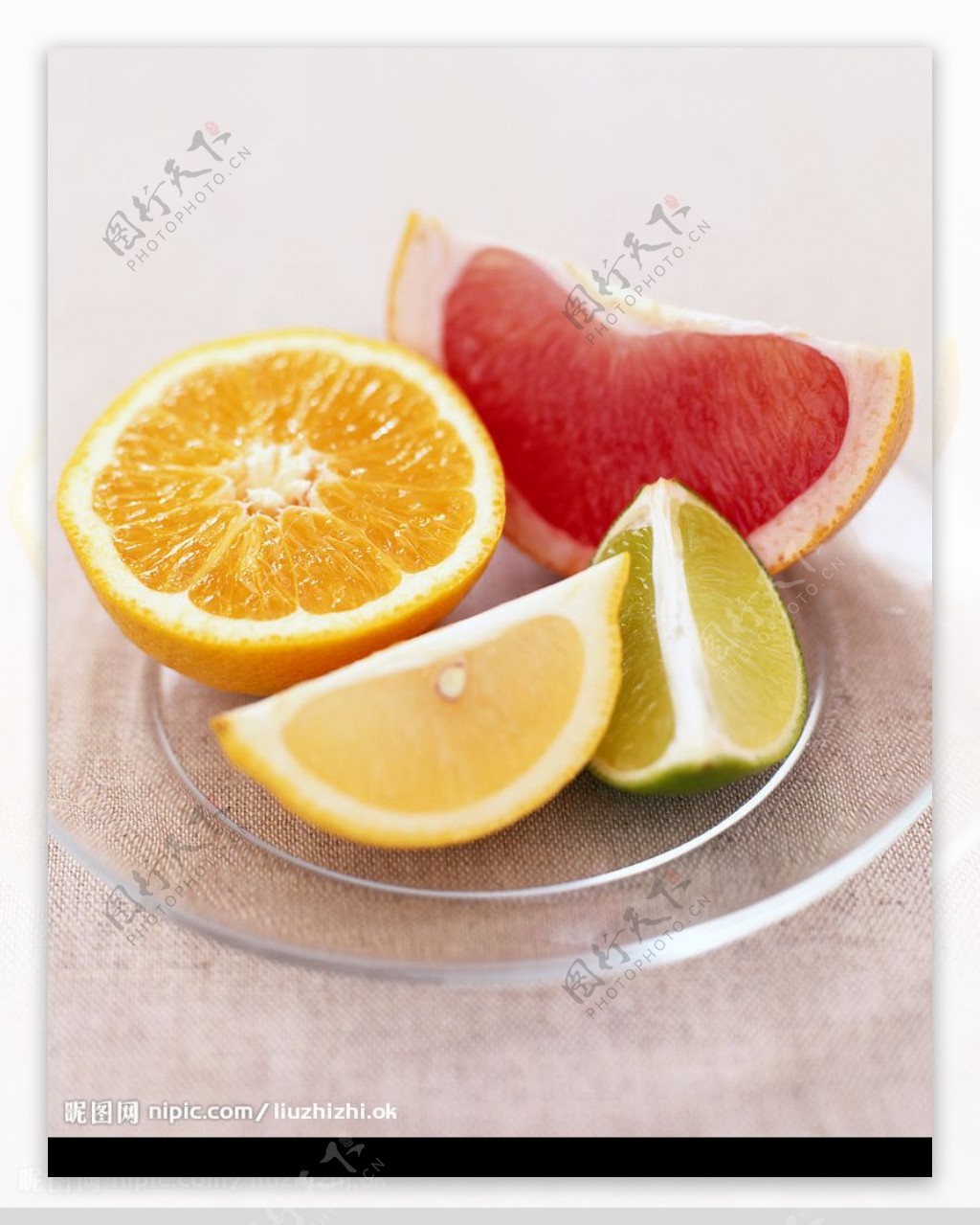 切开的水果橙子图片