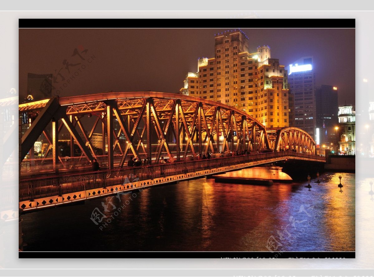 上海外白渡桥夜景图片