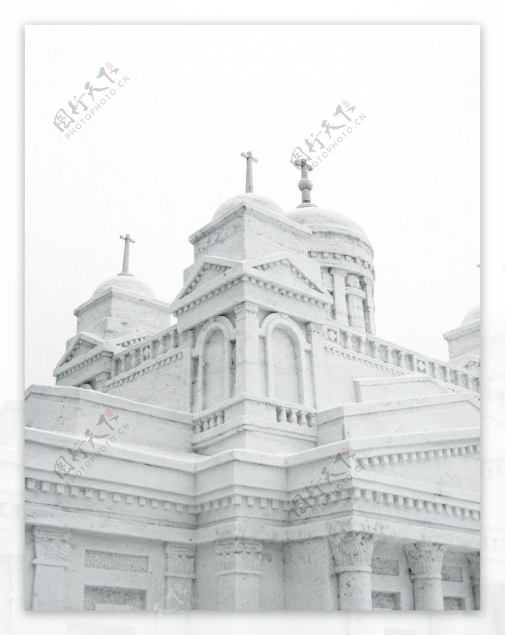 哈尔滨冰雪展雪雕圣洁的城堡图片