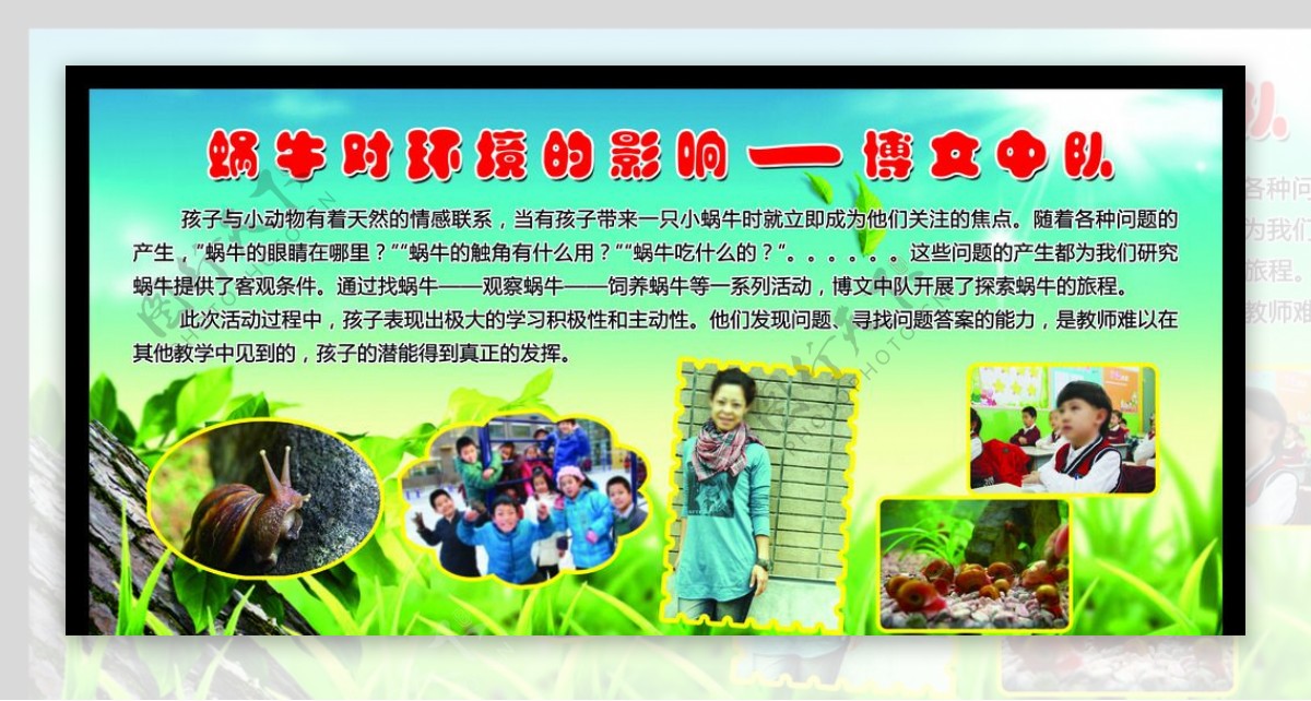 绿色清新背景环保宣传栏图片