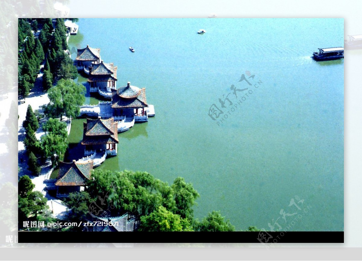 北京俯瞰五龙亭图片