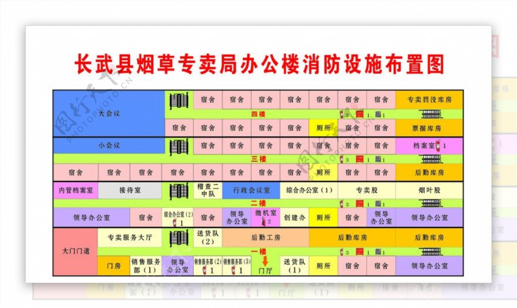 办公楼消防设施布置图图片