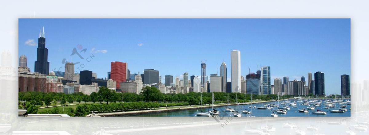 芝加哥密歇根湖图片