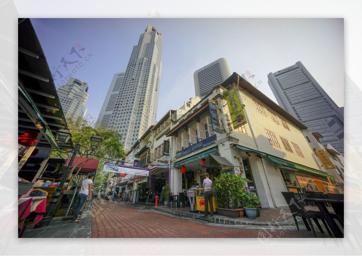新加坡街边高楼图片