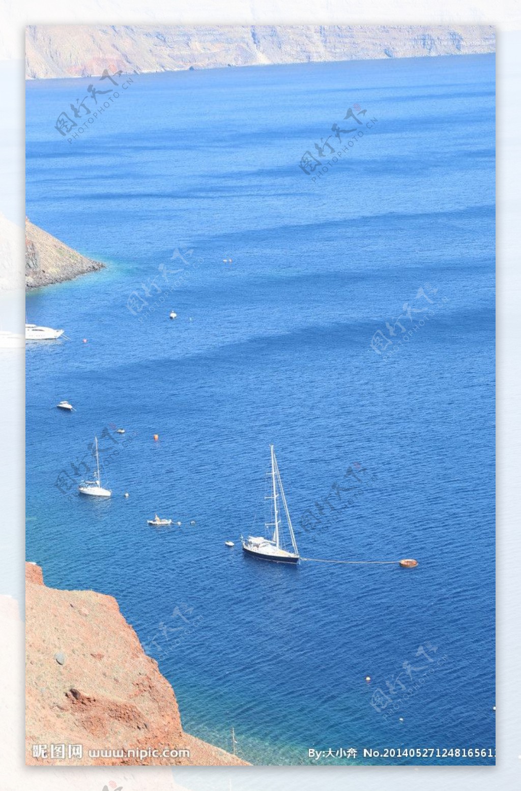 圣托里尼爱琴海蓝图片