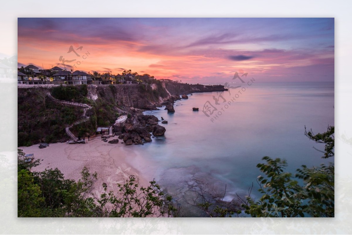 巴厘岛的晚霞图片