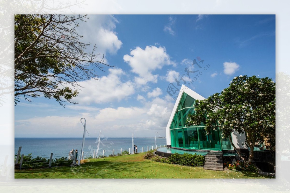 巴厘岛海边教堂图片