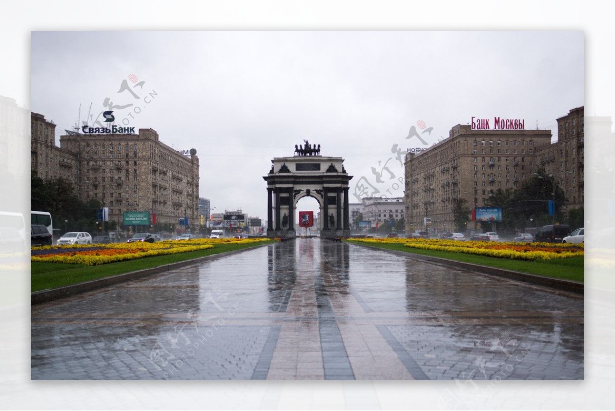 莫斯科凯旋门景观图片
