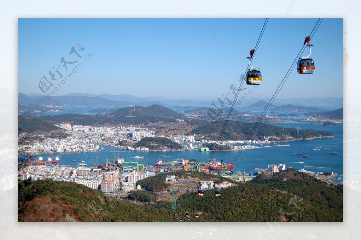 釜山港湾景区俯瞰图片