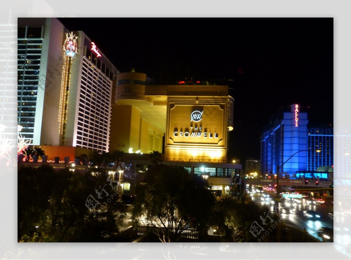 拉斯维加比尔赌场夜景图片