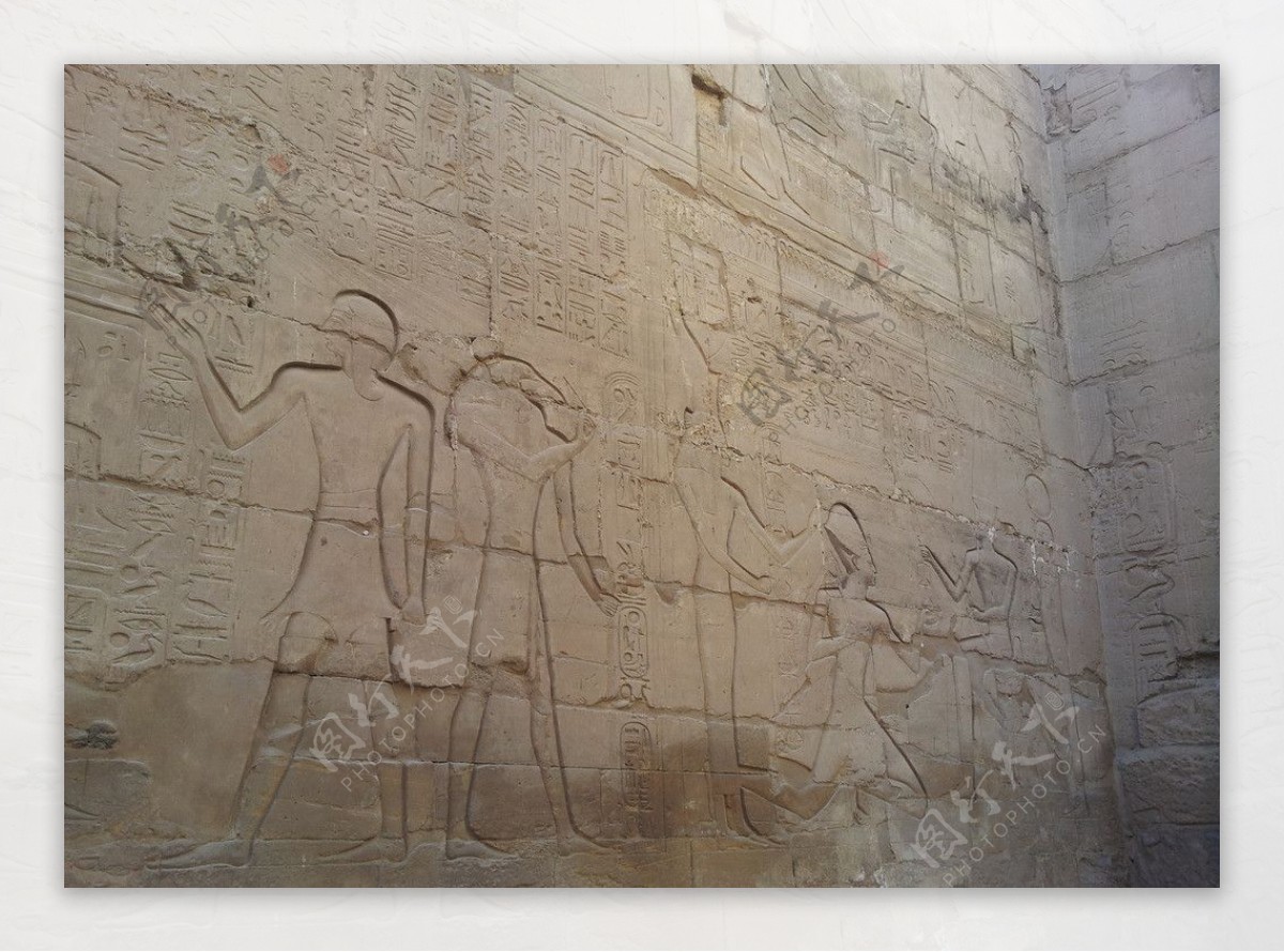 埃及卡尔纳克神庙壁画图片