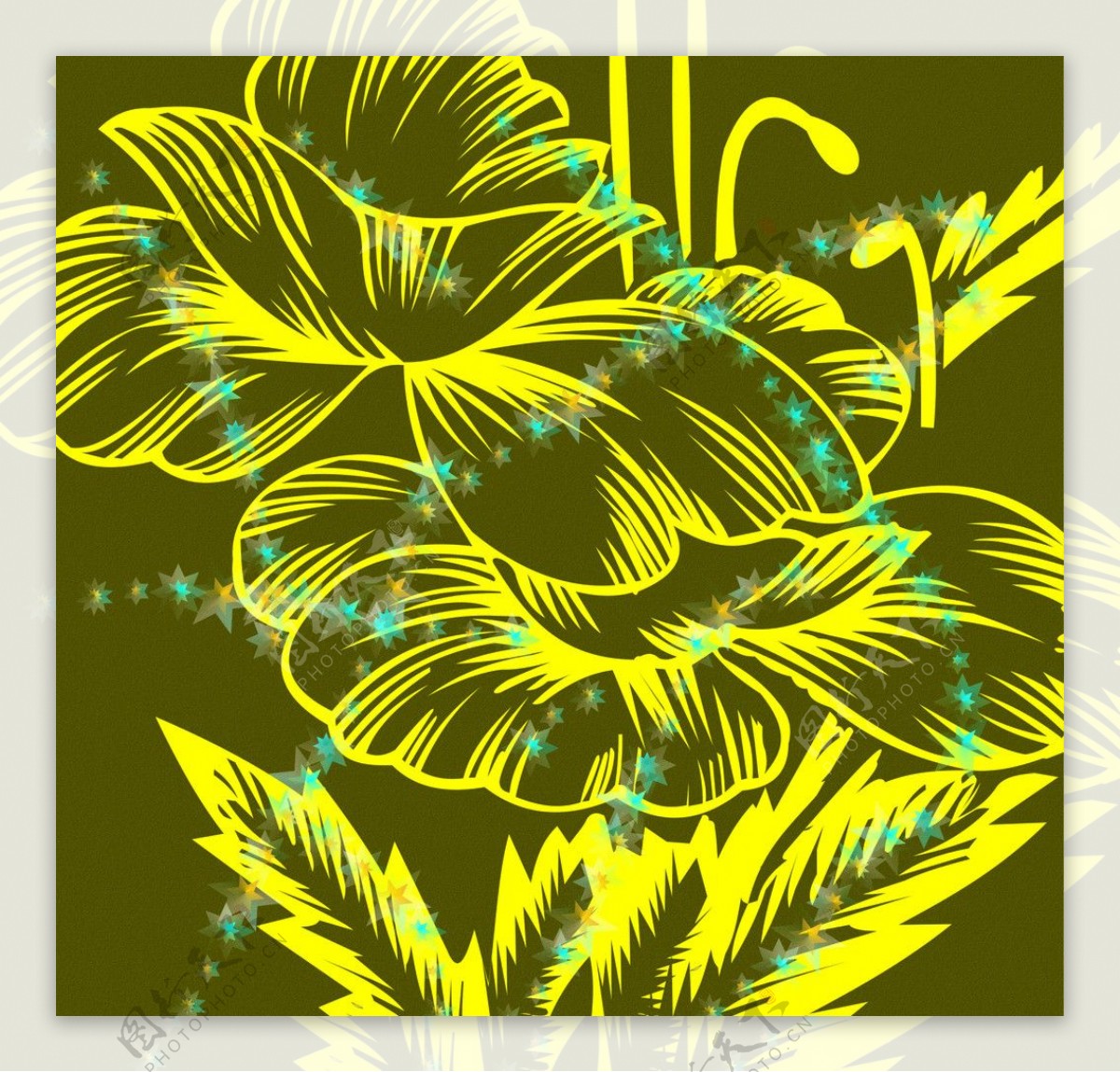 花卉装饰纹样图片