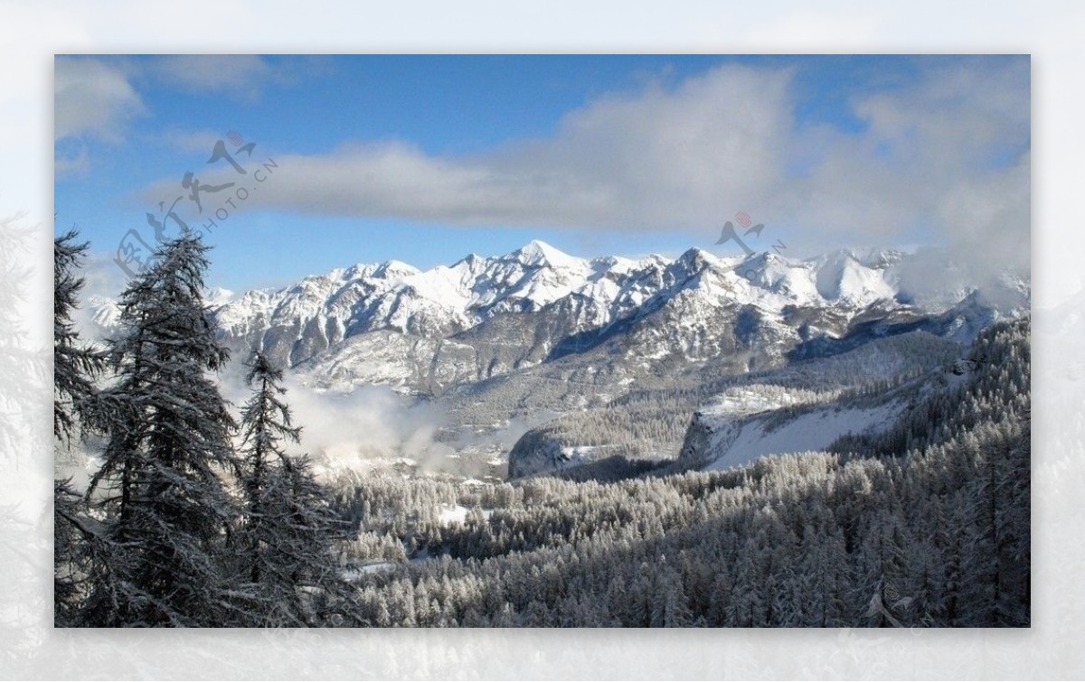 雪山景图片