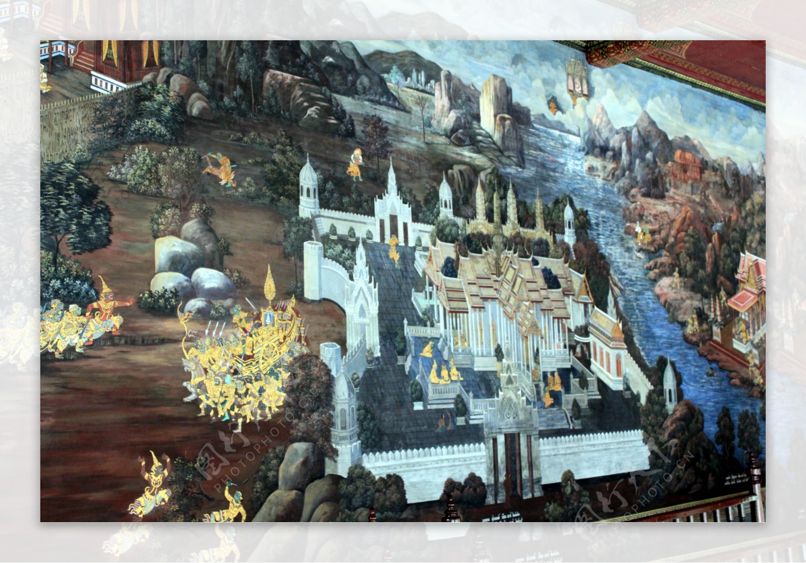 泰国大皇宫壁画图片