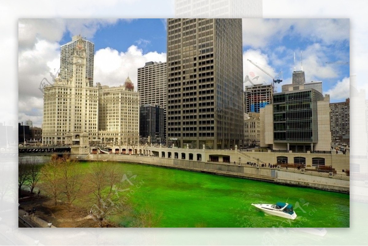 芝加哥芝加哥河风光图片