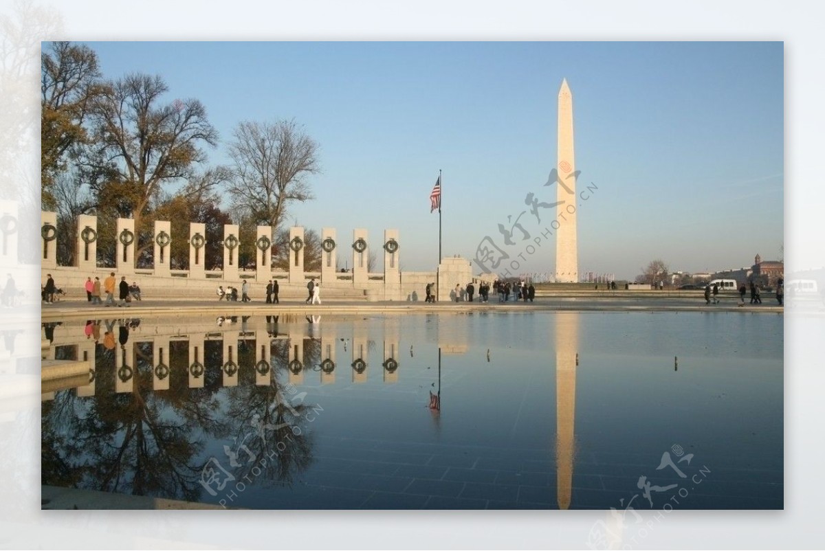 华盛顿二战纪念堂广场地图片
