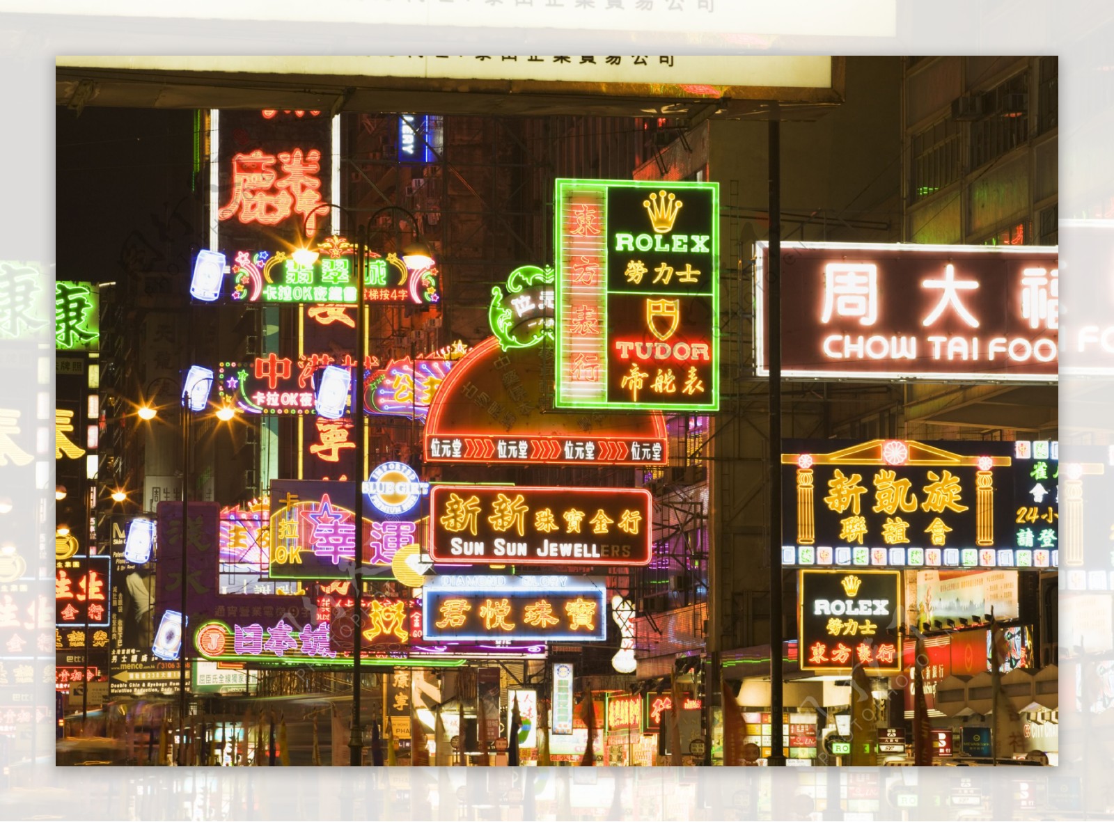 香港夜景广告牌图片