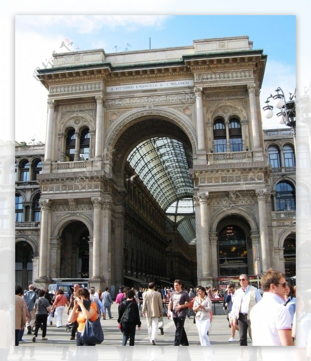 意大利米兰维托伊曼纽二世拱廊商场图片