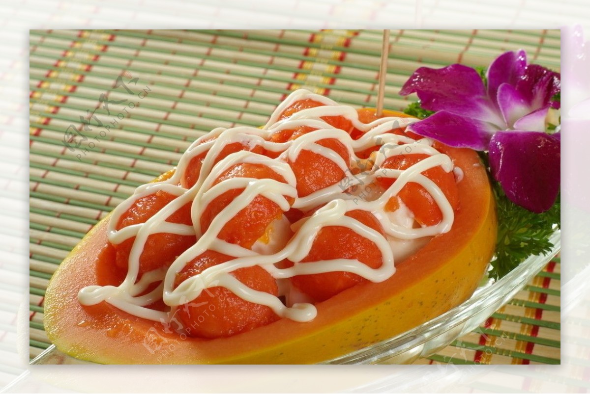 木瓜水果沙律图片