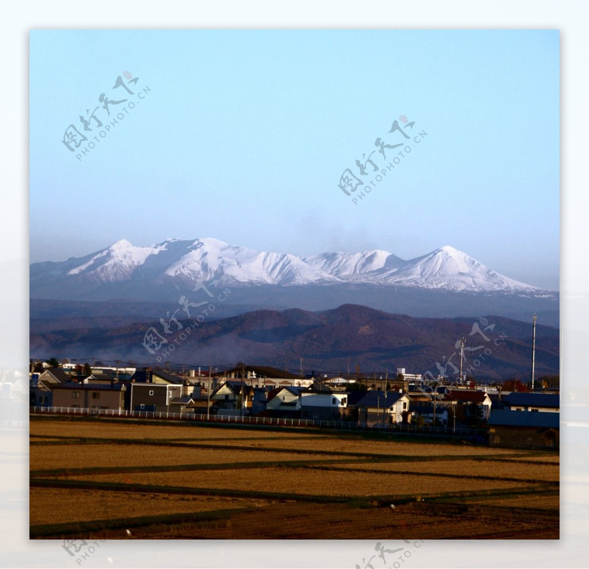 北海道雪山图片