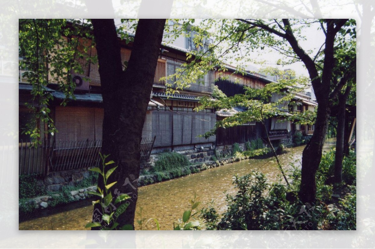 日本京都歌舞伎的木屋图片