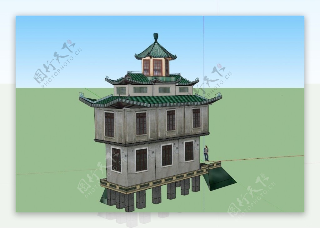 sketchup别墅图片