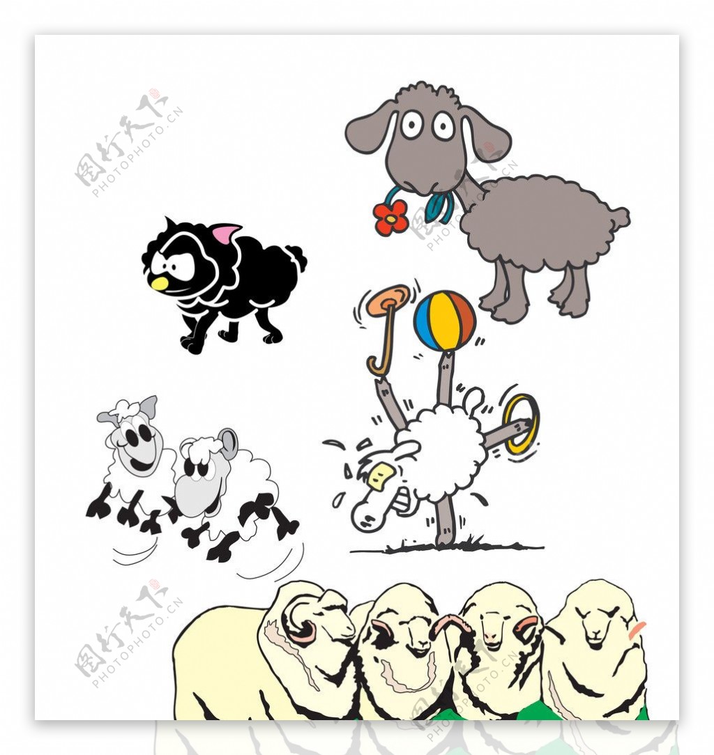 卡通通羊羊素材图片