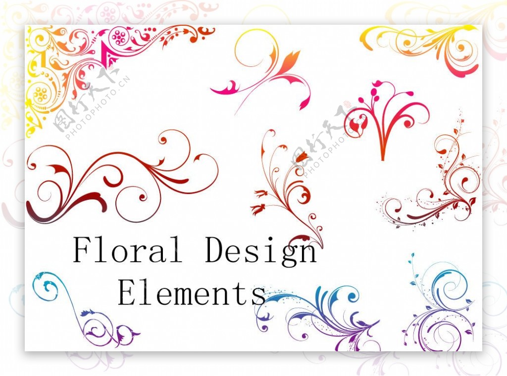 线条古典花纹装饰设计素材图片