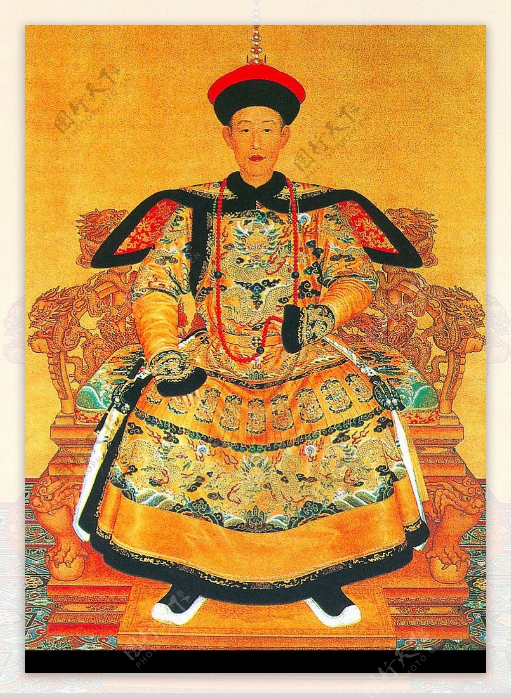 清朝乾隆皇帝朝服像图片