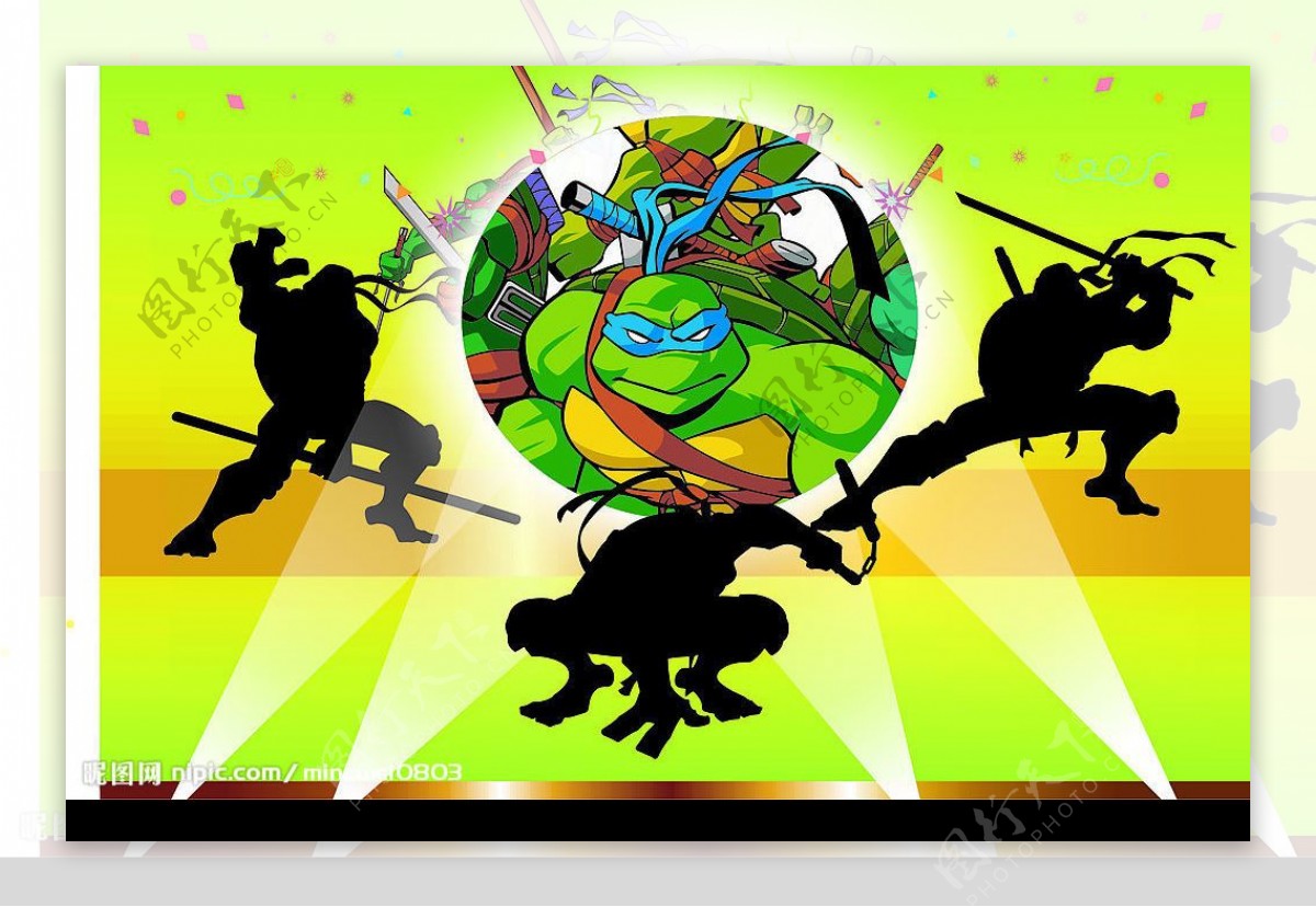 创意向量忍者龟图片