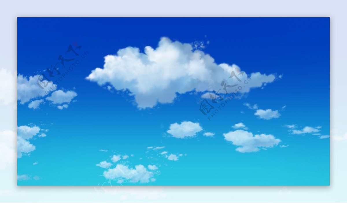 动画背景蓝天云朵图片