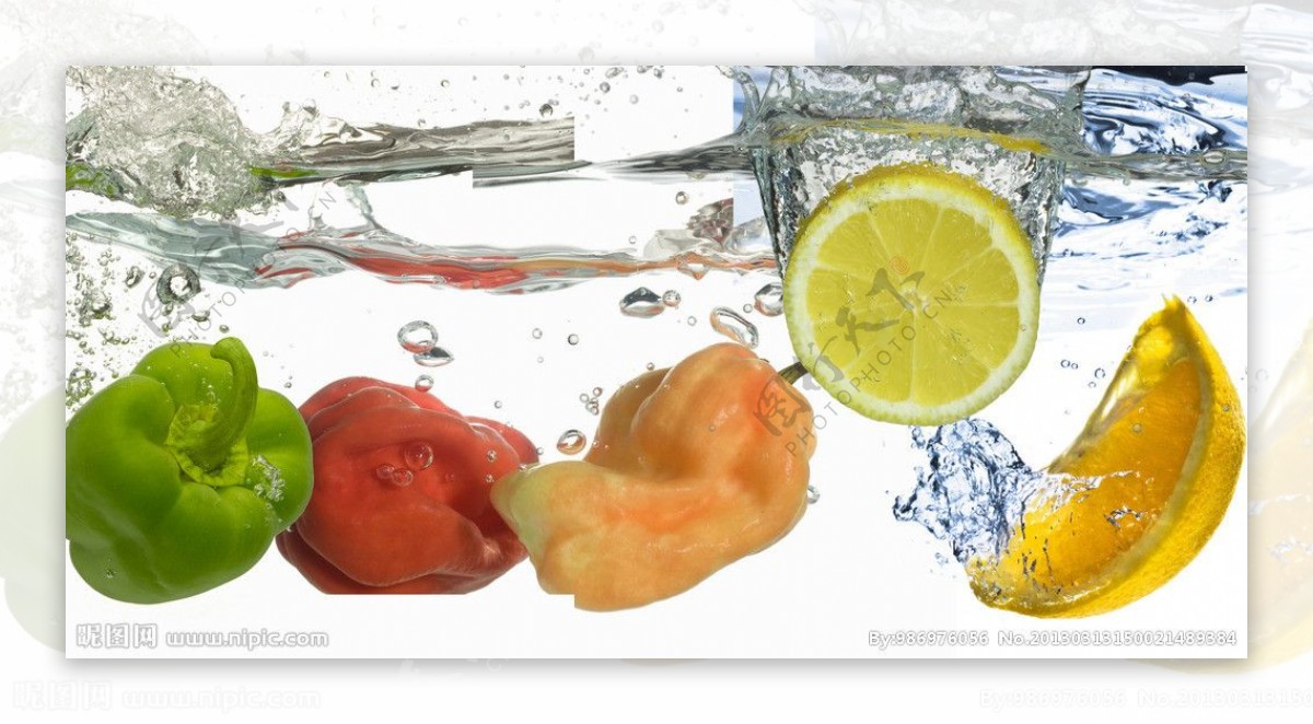 水和水果图片