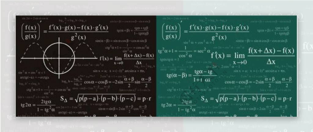 数学物理公式矢量素材图片