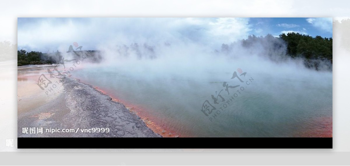 火山湖图片
