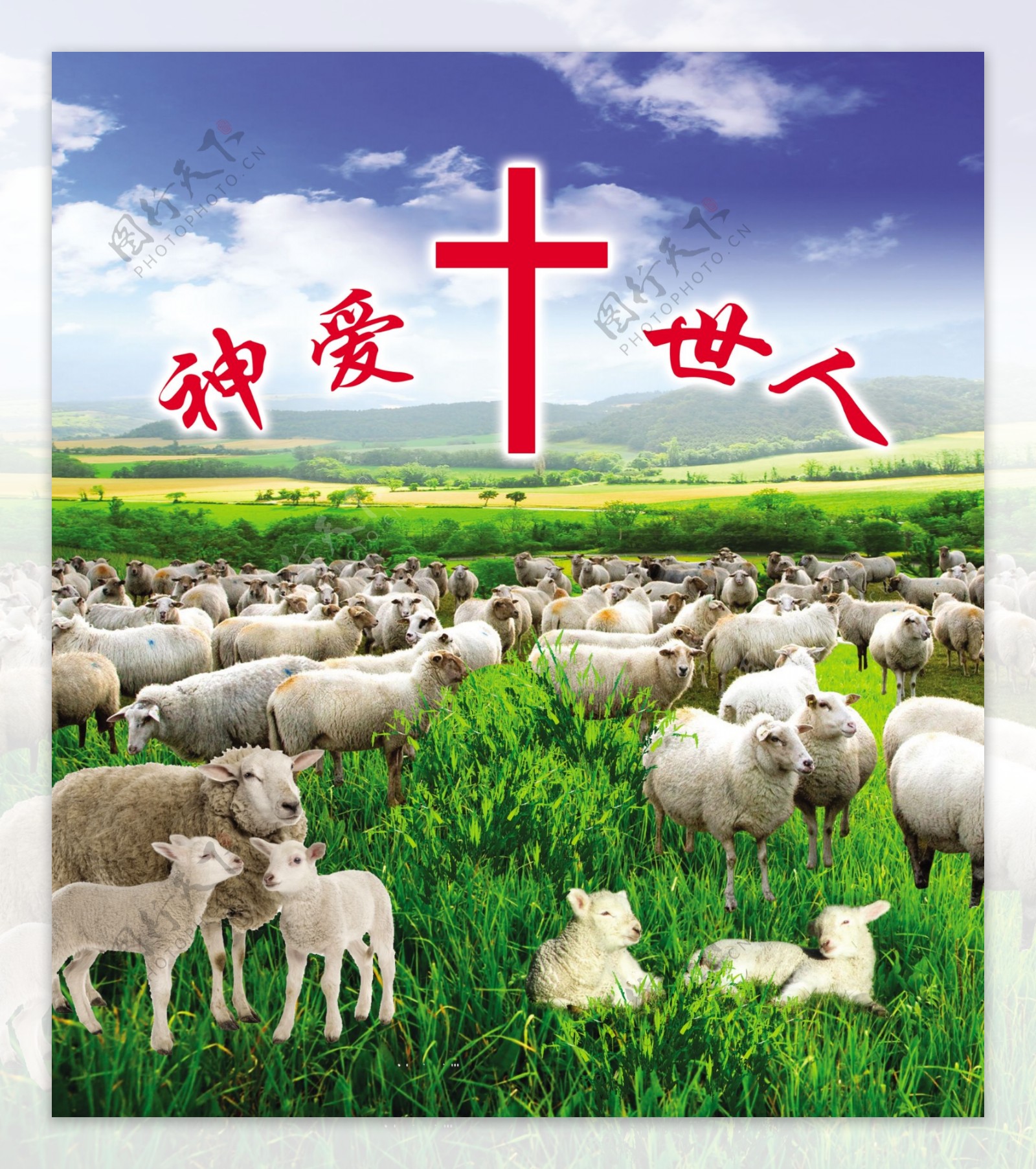 基督教牧羊图图片