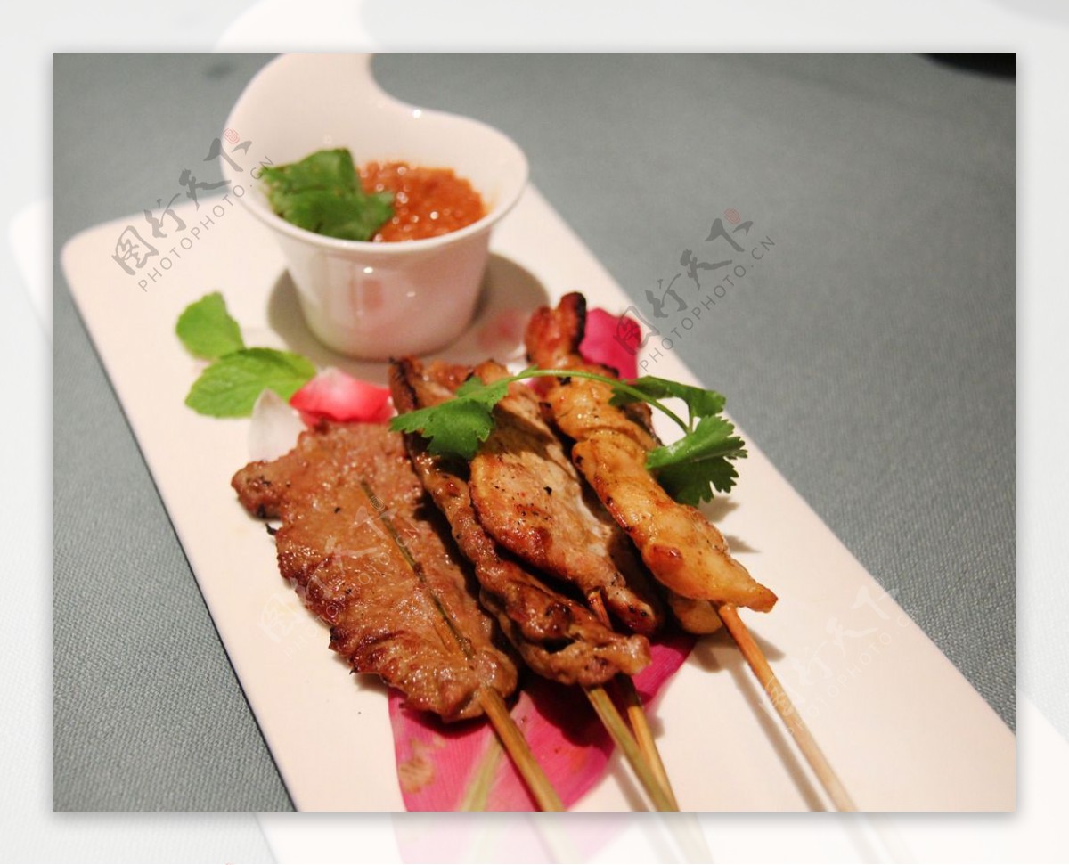 泰国沙爹肉串图片