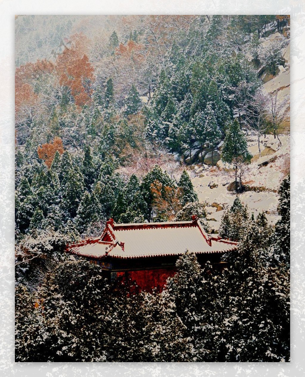 深山藏古寺图片