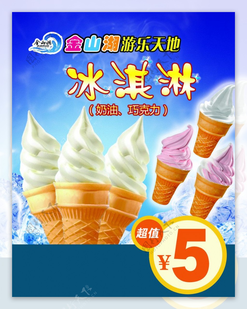 冰淇淋展板图片