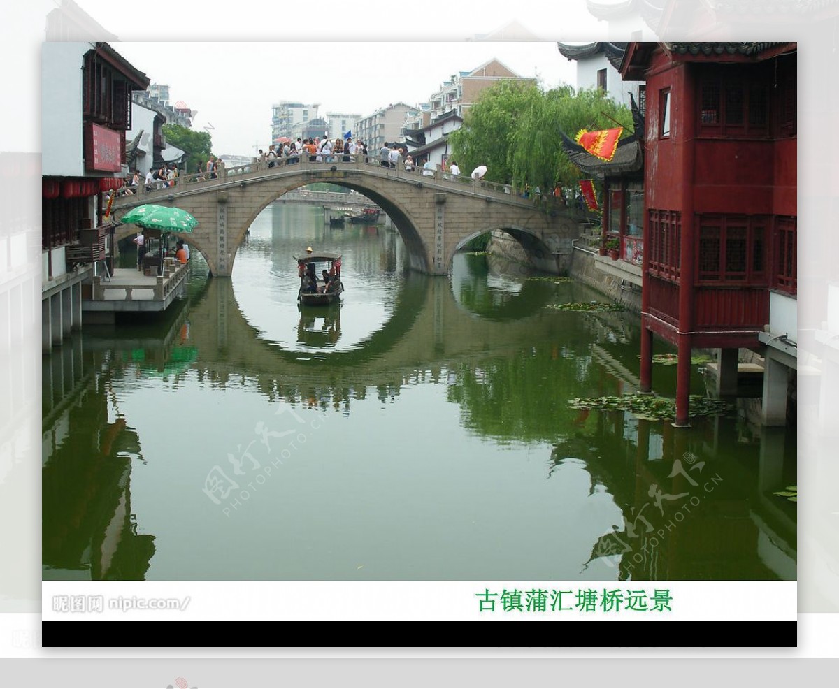 上海七宝古镇蒲汇塘桥远景图片