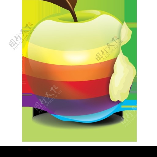 水晶彩虹苹果图标1图片