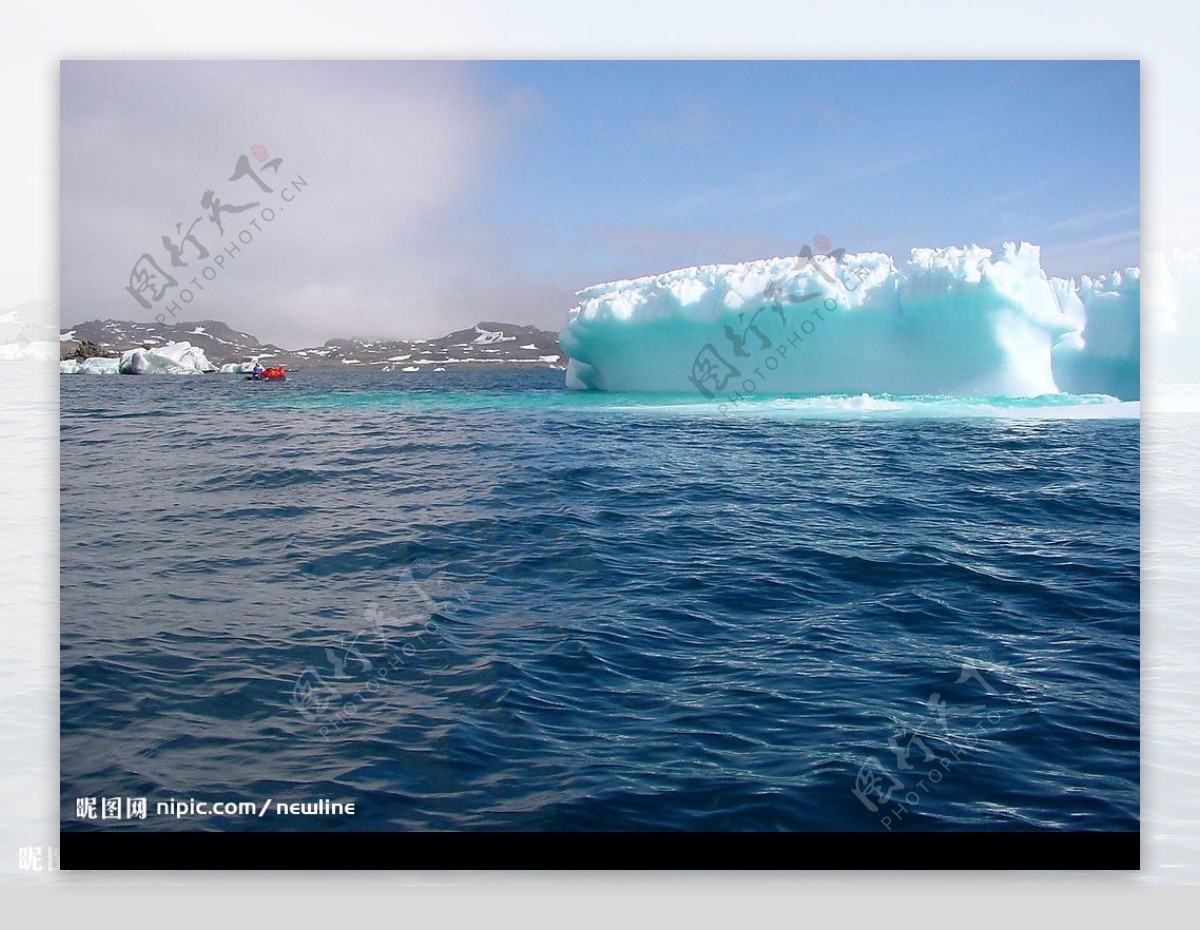 南極的雲海海冰图片