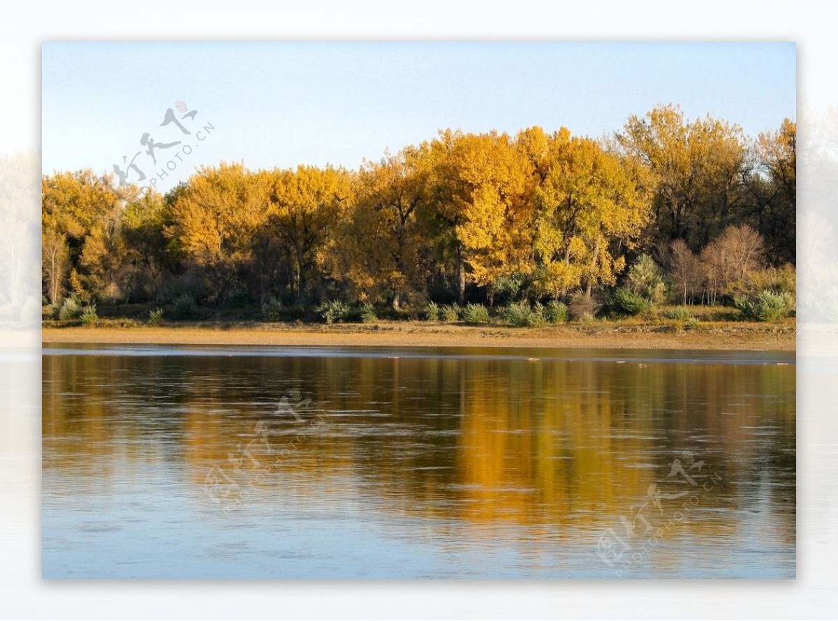 秋天的河图片