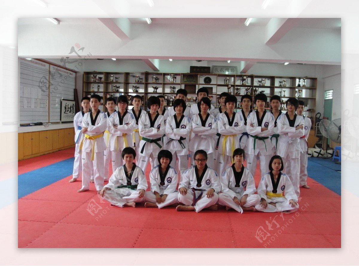 跆拳道团队学生图片